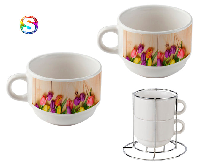 SET DE 2 TAZAS DE SULIMACIÓN 6 OZ AMART A2284