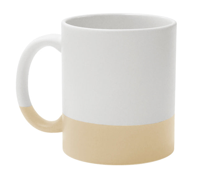 TARRO BICOLOR MATE DE SUBLIMACIÓN 11 OZ GRES A3022