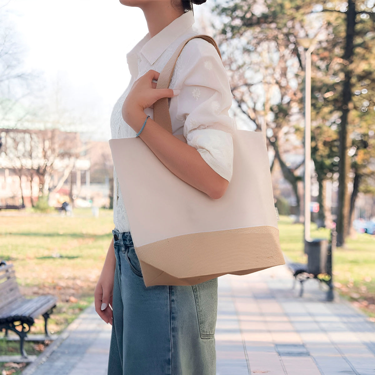 Bolsa de algodón y yute "YONA"