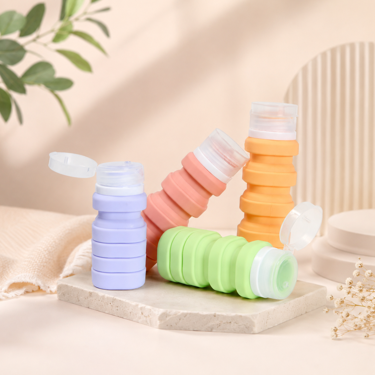 Set de 4 botellas expandibles.
