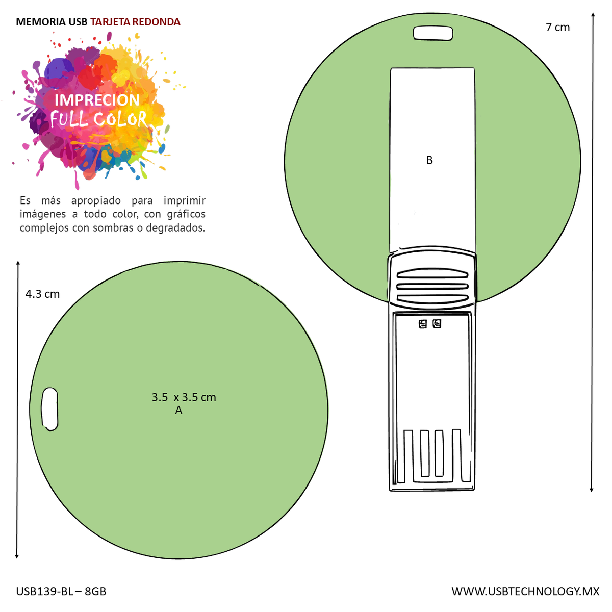 USB BOTÓN 8GB