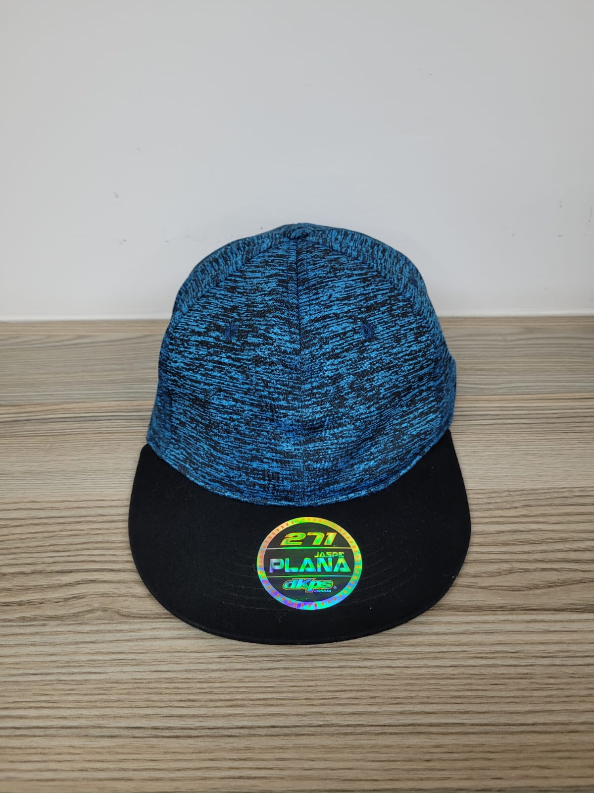 DKPS #271 GORRA PLANA JASPE POL 95% SPANDEX 5%.AJUSTE VELCRO