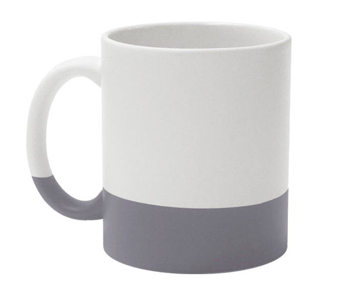 TARRO BICOLOR MATE DE SUBLIMACIÓN 11 OZ GRES A3022