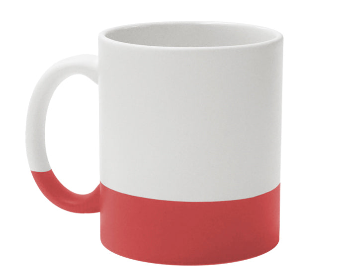 TARRO BICOLOR MATE DE SUBLIMACIÓN 11 OZ GRES A3022
