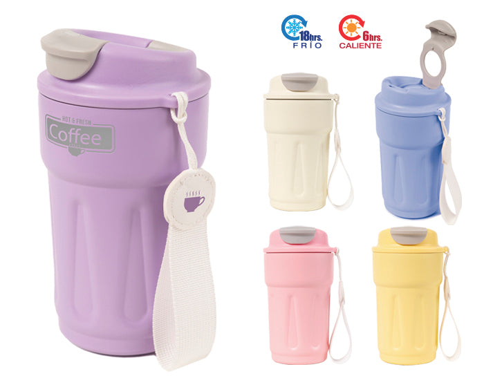 TERMO DE ACERO INOXIDABLE DE 420 ML. GODERE A3038