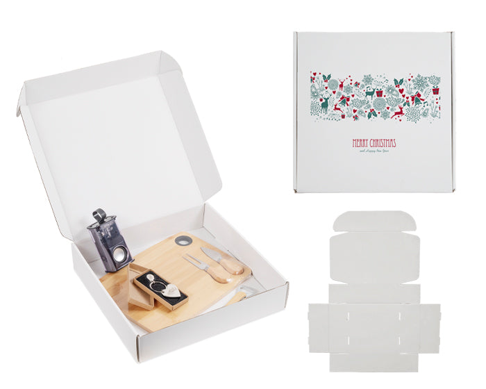 CAJA DE REGALO 31 x 31 x 6.5 CM A3063 BLANCA