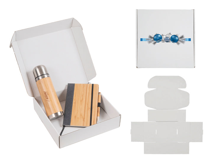 CAJA DE REGALO 26.5 x 26.5 x 6.5 CM A3065 BLANCA