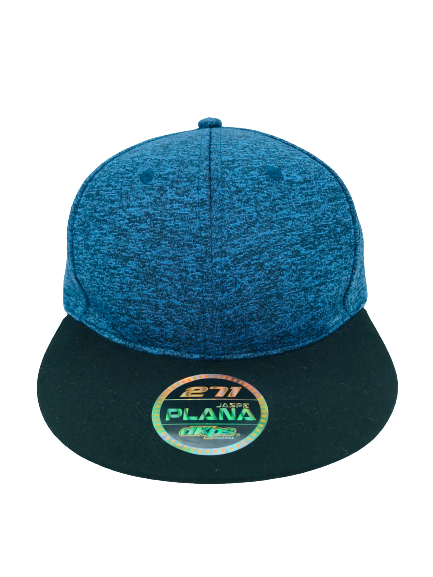 DKPS #271 GORRA PLANA JASPE POL 95% SPANDEX 5%.AJUSTE VELCRO