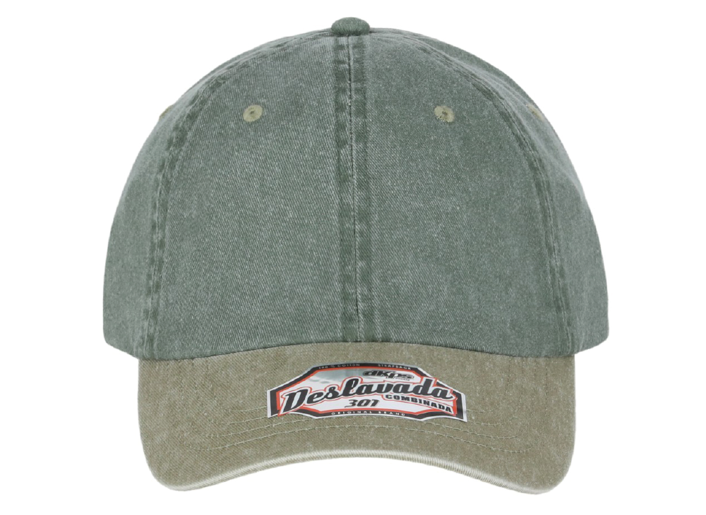 DKPS #301 GORRA DESLAVADA COMB GAB PIGMENTADA 100% ALG. AJUSTE VELCRO