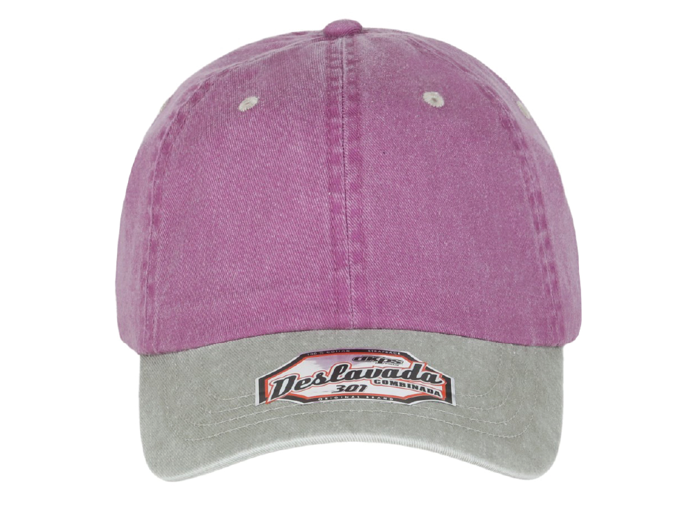 DKPS #301 GORRA DESLAVADA COMB GAB PIGMENTADA 100% ALG. AJUSTE VELCRO