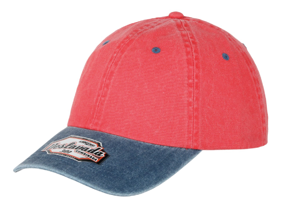 DKPS #301 GORRA DESLAVADA COMB GAB PIGMENTADA 100% ALG. AJUSTE VELCRO
