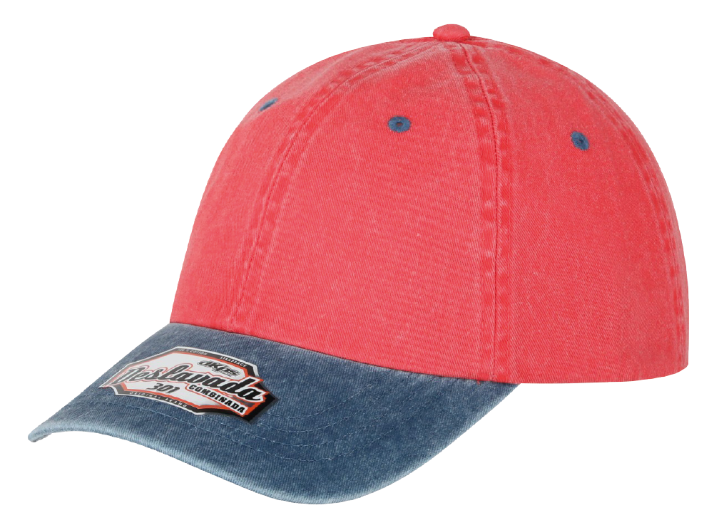 DKPS #301 GORRA DESLAVADA COMB GAB PIGMENTADA 100% ALG. AJUSTE VELCRO