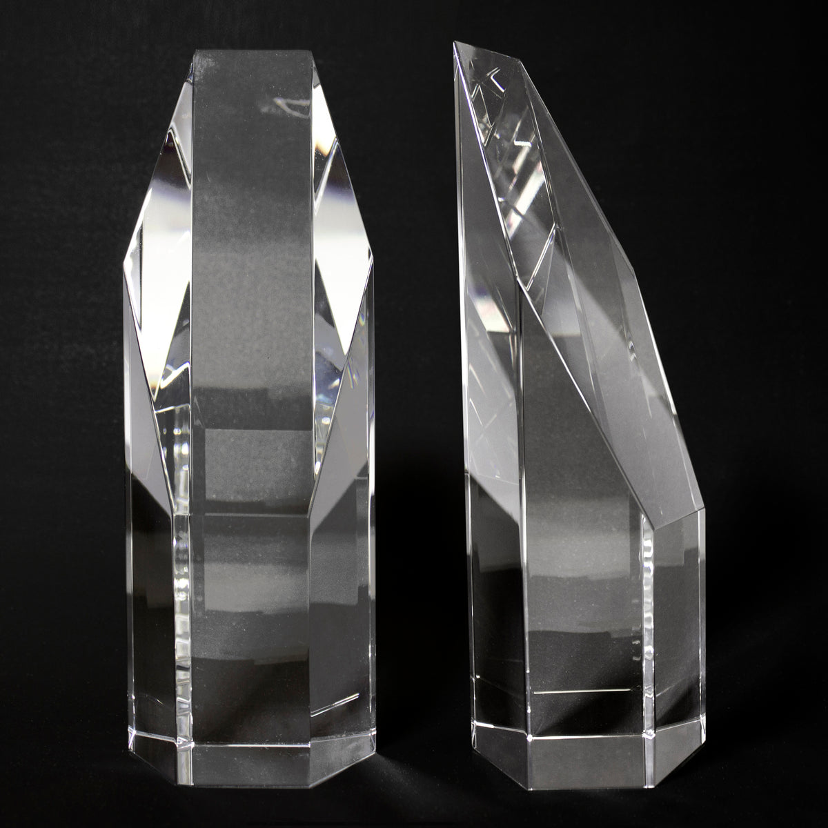 Trofeo de cristal diagonal