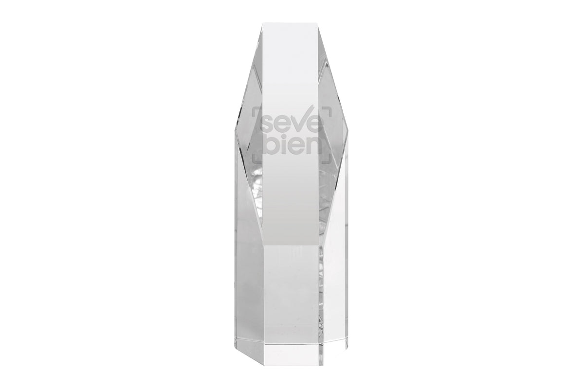 Trofeo de cristal diagonal