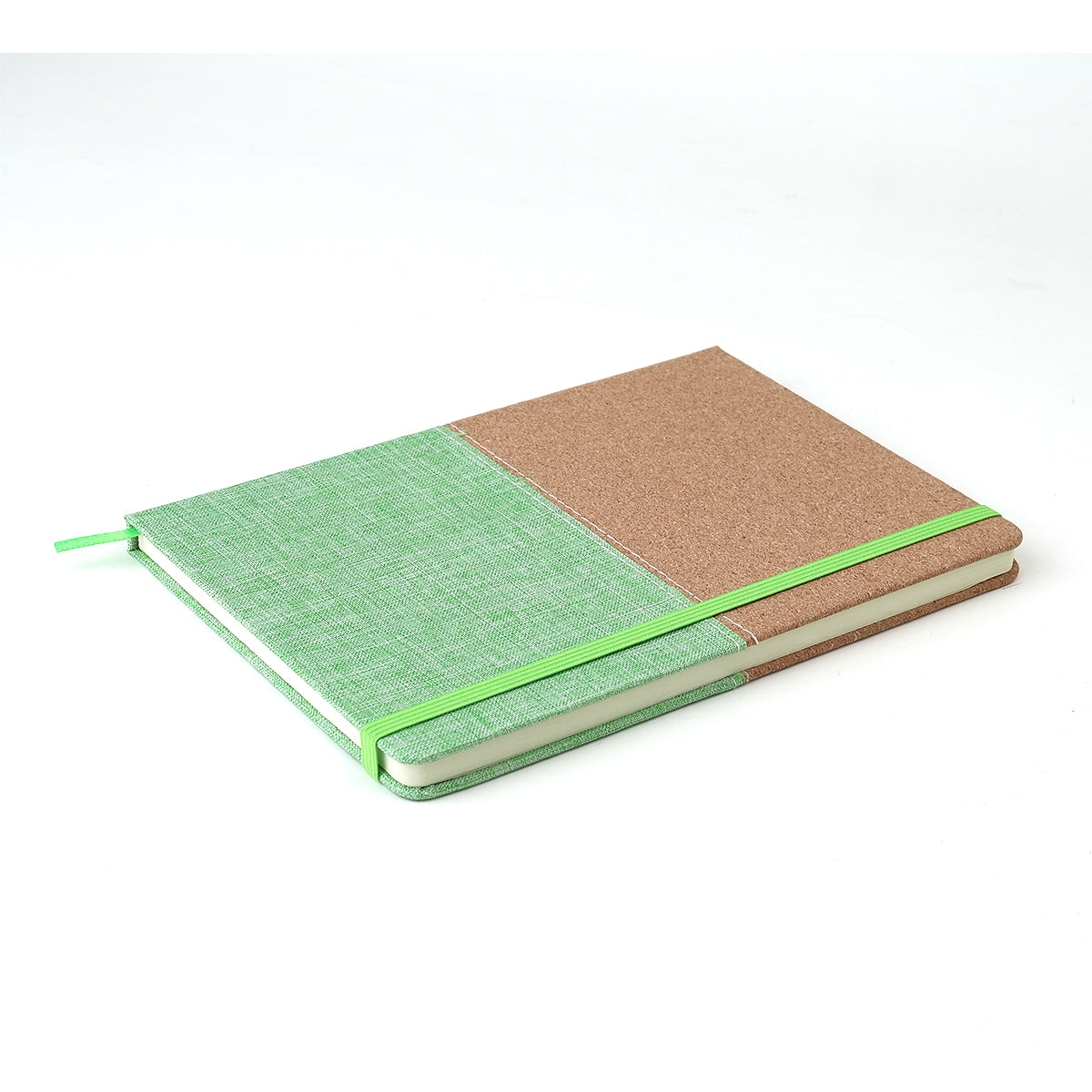 Libreta corcho bi tono.