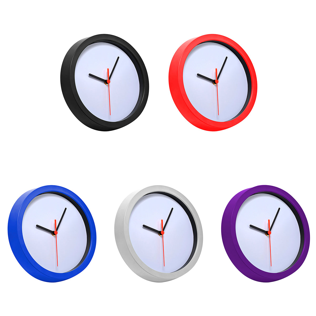 Reloj de pared de plástico.