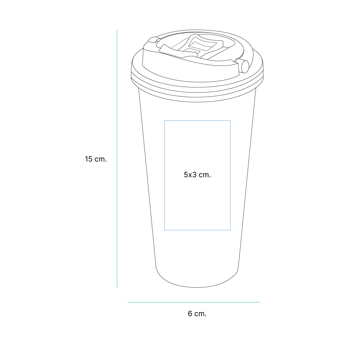 Vaso de aluminio.